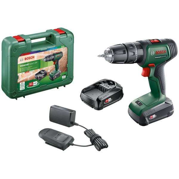 UniversalImpact 18V Bosch Aku.vibraciona bušilica / 2 x 1.5 Ah u koferu | 06039D4102