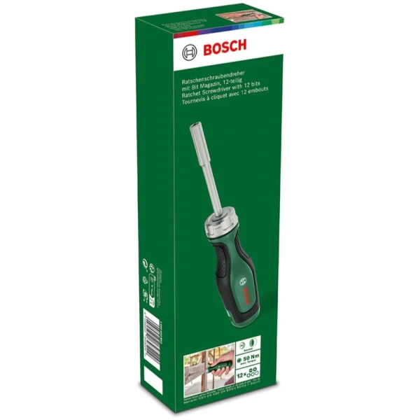 Bosch ručni odvrtač sa čegrtaljkom sa 12 bitova | 1600A02BX2 - Image 3