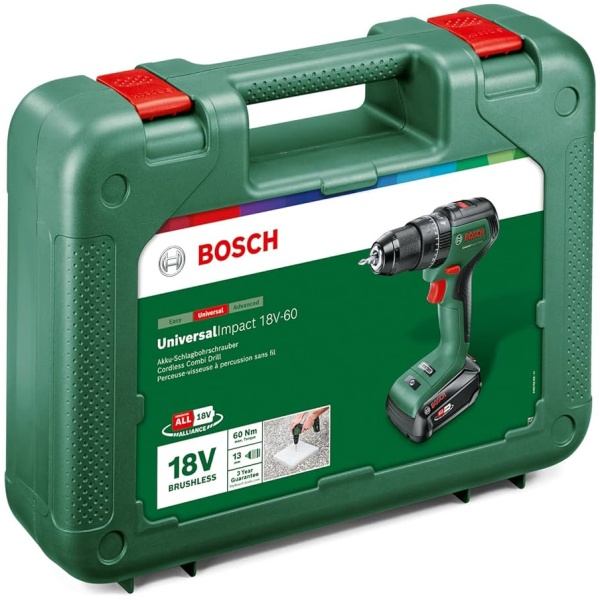 Universal Impact 18V-60 Bosch Aku.vibraciona bušilica u koferu / 1x2,0 Ah | 06039D7101 - Image 2