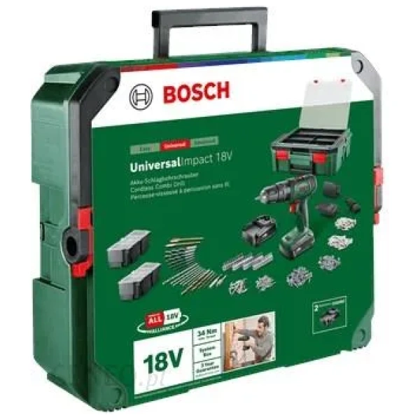 UniversalImpact 18V Bosch Aku.bušilica-odvrtač + System Box / 2 x 1.5 Ah | 06039D4103 - Image 5