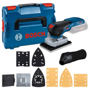 GSS 18V-13 Bosch Akumulatorska vibraciona brusilica+set pribora+L-boxx SOLO  | 06019L0101