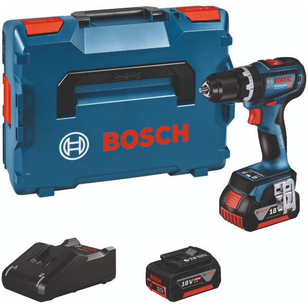 GSB 18V-90 C Aku.vibraciona bušilica-odvrtač Bosch Professional 2 x 5,0Ah + L-Boxx | 06019K6106