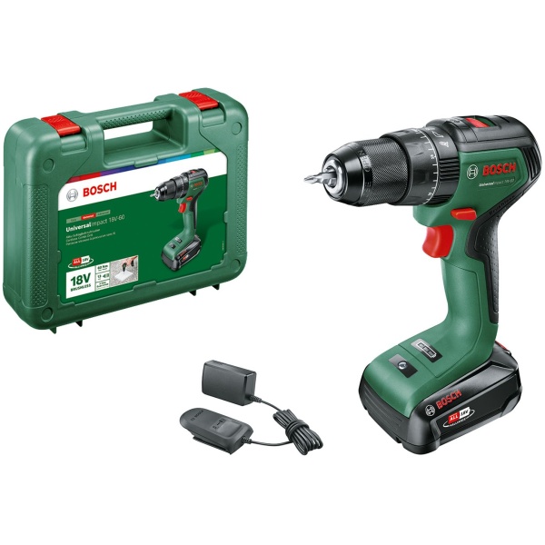 Universal Impact 18V-60 Bosch Aku.vibraciona bušilica u koferu / 1x2,0 Ah | 06039D7101