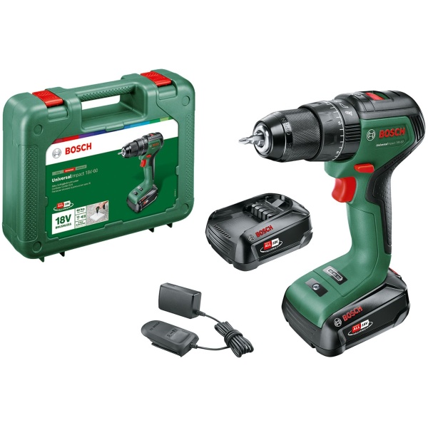 UniversalDrill 18V-60  Bosch Aku.bušilica-odvrtač  / 1 x 2.0 Ah | 06039D7001