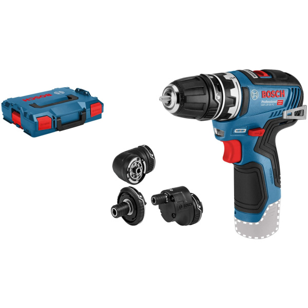 GSR 12V-35 FC Aku bušilica-odvrtač  Professional 4 Flexi Click nastavka + kofer/ SOLO | 06019H3003