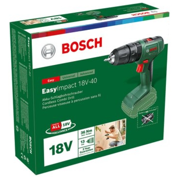 EasyImpact 18V-40 Bosch Aku. vibraciona bušilica  SOLO | 06039D8100 - Image 3