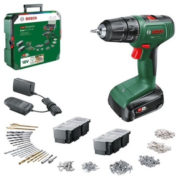 EasyDrill 18V-40 Bosch Akumulatorska bušilica-odvrtač + SystemBox | 06039D8006