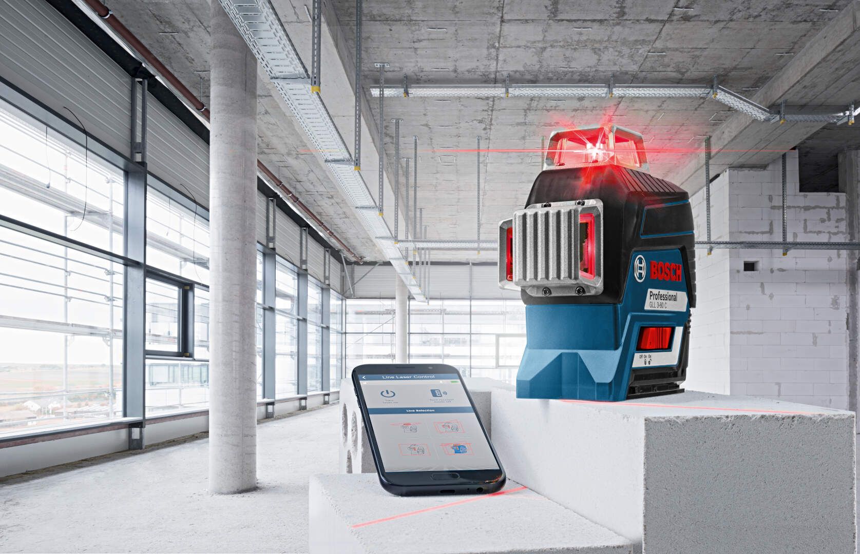 GLL 3-80 C Bosch Laser za ukrštene linije + BM1 + L-Boxx  SOLO  | 0601063R03 - Slika 2