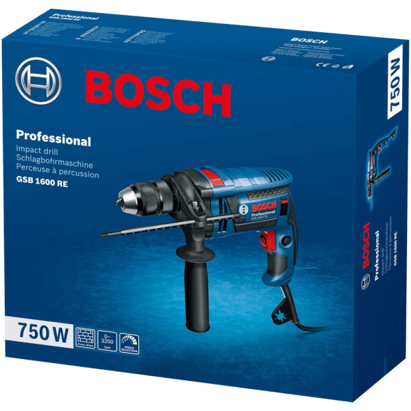 GSB 1600 RE Bosch Udarna bušilica 750W  | 0601228200 - Slika 4