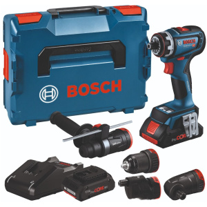 GSR 18V-90 FC Bosch Aku bušilica 2x4.0Ah 4 x GFA + L-boxx | 06019K6200