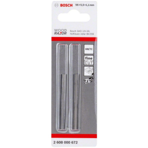 Bosch Nož za rende 56 mm, ravan, volfram-karbid, 40° pak.2 kom. | 2608000672