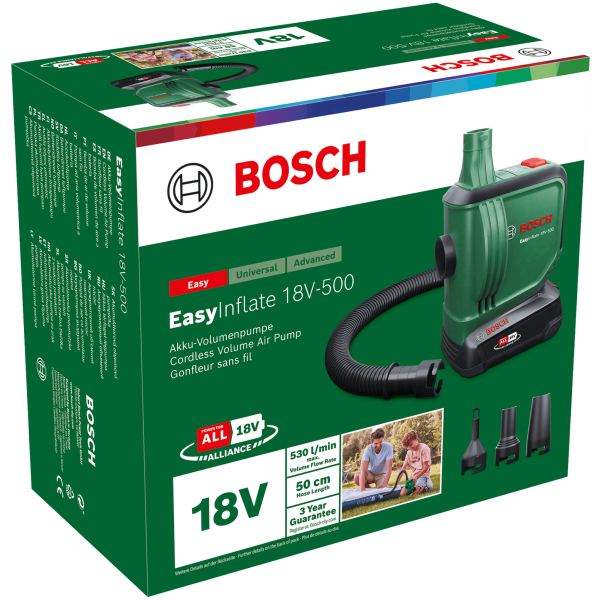 Bosch EasyInflate 18V-500 akumulatorska pneumatska pumpa za vazduh 1x2,0 Ah | 0603947201 - Slika 2