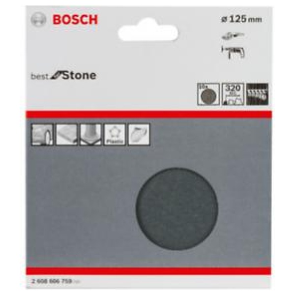 Bosch 10-delni set brusnih listova /čičak Best For Stone fi125 P320 | 2608606759 - Image 2