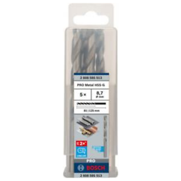 PRO Metal 8,7×81×125 mm HSS-G spiralna burgija standardne dužine pak.5 kom. | 2608585513 - Image 2