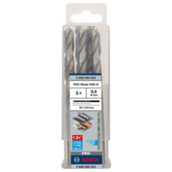 Bosch PRO 9.9x87x133 mm Metal HSS-G burgija pak. 5 kom| 2608585521 - Image 2