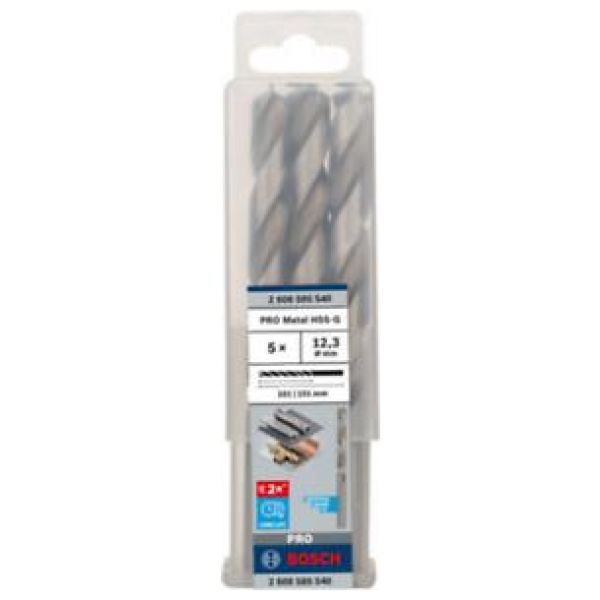 Bosch PRO 12,3×101×151 mm Metal HSS-G spiralna burgija pak. 5 kom. | 2608585540 - Image 2