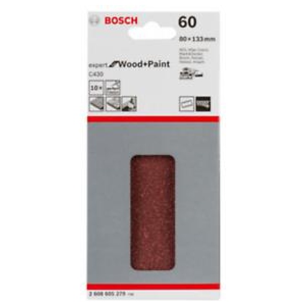 Bosch 10-delni set brusnih listova Expert for Wood and Paint 80x133 P60 | 2608605279 - Image 2