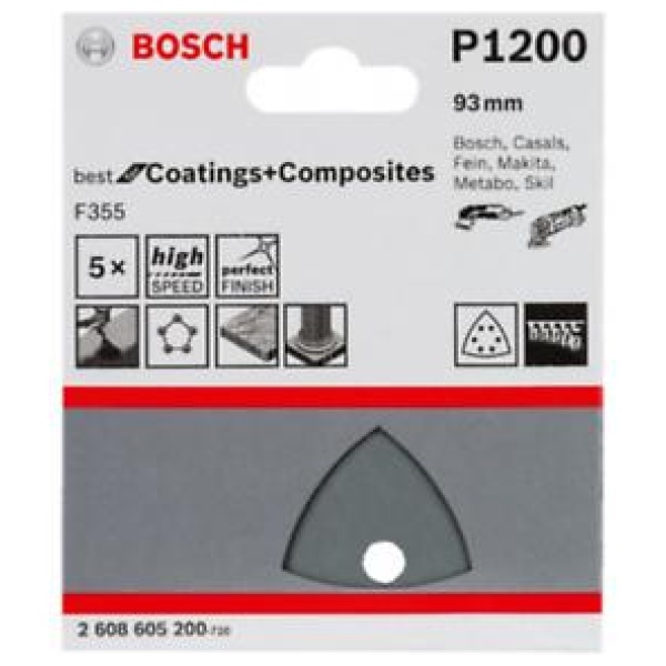 Bosch 5-delni set brusnih listova Best for Coatings and Composites 93 mm P1200 | 2608605200 - Image 2