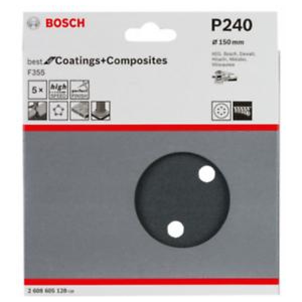 Bosch 5-delni set brusnih listova  Best for Coatings and Composites 150 mm P240 | 2608605128 - Image 2