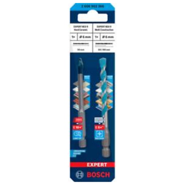 EXPERT HEX-9 Hard Ceramic + HEX-9 Multi Construction burgija 6 mm | 2608902366