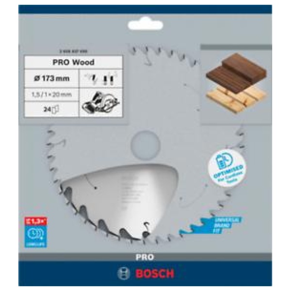 Bosch 173×1,5×20 mm T24 list za aku kružne testere za Drvo | 2608837690 - Image 2