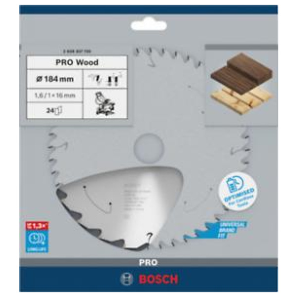 Bosch PRO 184x1,6x16mm T24 list za Drvo akumulatorske kružne testere  | 2608837700 - Image 2