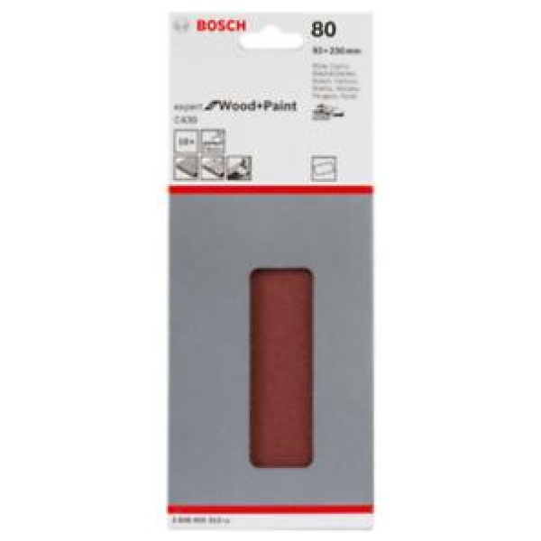 Bosch 10-delni set brusnih listova  Expert for Wood and Paint 93x230 P80 | 2608605312 - Image 2