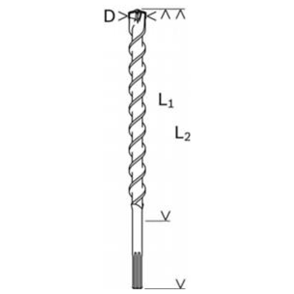 Hamer burgija SDS max-7 Bosch  28 x 1200 x 1320 mm | 2608586788 - Image 2