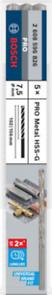 PRO 7,5×102×156 mm Metal HSS-G spiralna burgija velike dužine pakovanje 5 kom. | 2608596826 - Slika 2