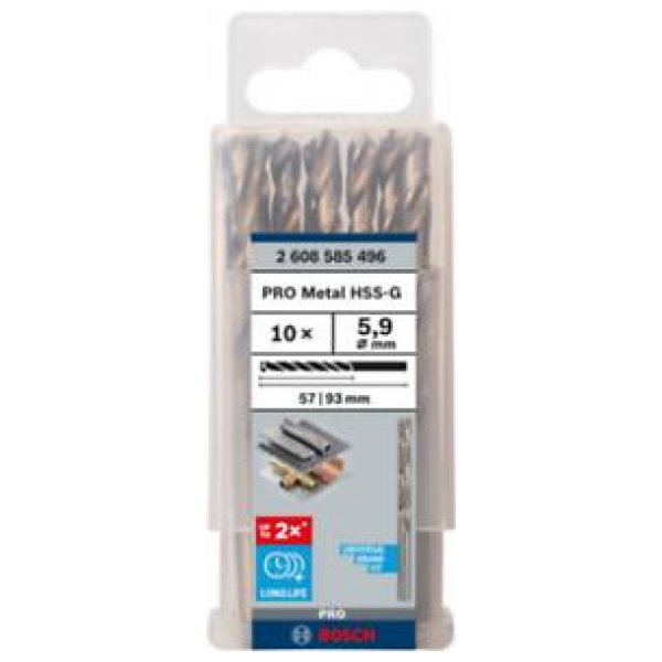 Burgija 5,9mm za metal HSS-G Bosch pak.10 kom. | 2608585496 - Image 2
