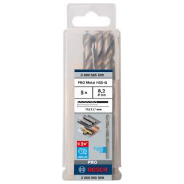 PRO Metal 8,2×75×117 mm HSS-G spiralna burgija standardne dužine pak.5 kom.| 2608585509 - Image 2