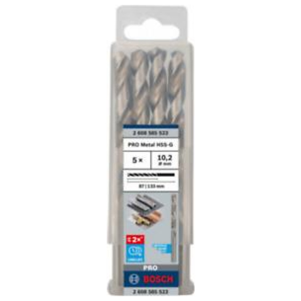 PRO Metal 10,2×87×133 mm HSS-G spiralna burgija pak.5 kom. | 2608585523 - Image 2