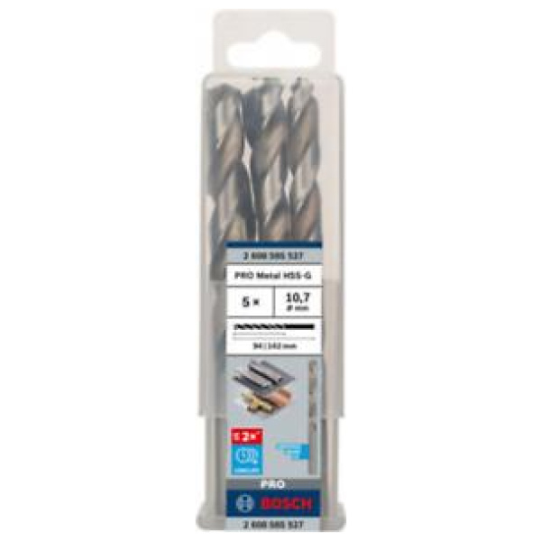 Bosch PRO 10,7×94×142 mm Metal HSS-G spiralna burgija pak.5 kom. | 2608585527 - Image 2