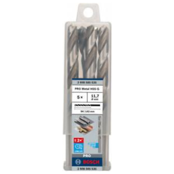 Bosch PRO 11,7×94×142 mm Metal HSS-G spiralna burgija pak.5 kom. | 2608585535 - Image 2