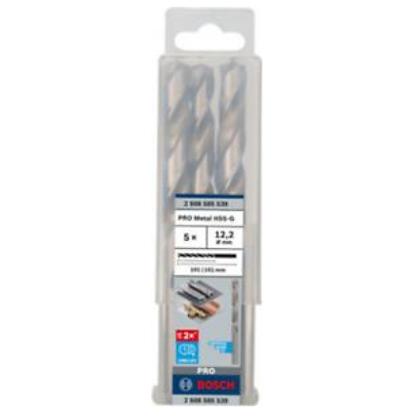 Bosch PRO 12,2×101×151 mm Metal HSS-G spiralna burgija pak. 5 kom. | 2608585539 - Image 2