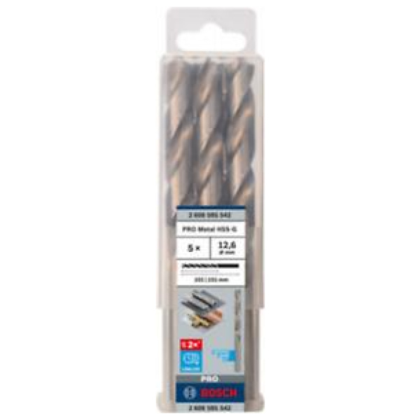 Bosch PRO 12,6×101×151 mm Metal HSS-G spiralna burgija pak.5 kom. | 2608585542 - Image 2