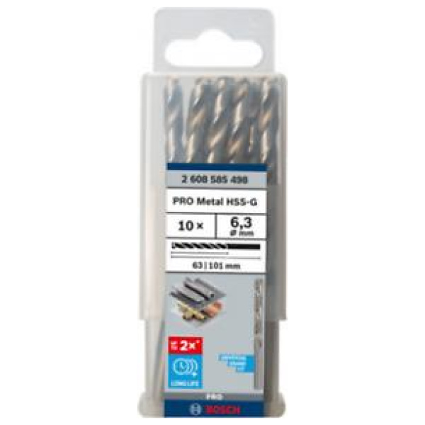 Burgija 6,3mm za metal HSS-G Bosch pak.10 kom. | 2608585498 - Slika 2