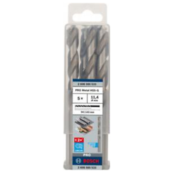 Bosch PRO 11,4×94×142 mm Metal HSS-G spiralna burgija pak.5 kom. | 2608585533 - Image 2
