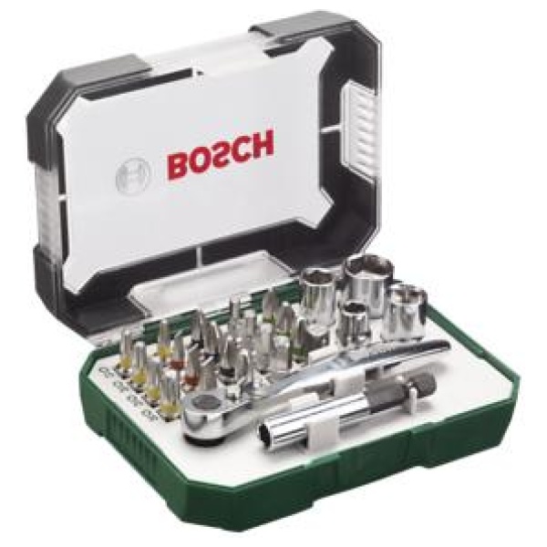 Bosch 26-delni set bitova odvrtača i čegrtaljki | 2607017322