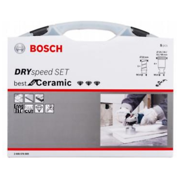 Bosch Diamond Dry Speed 5-delni set dijamantskih kruna + dijamantsko glodalo | 2608576669 - Image 3