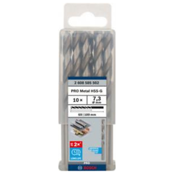 Burgija 7,3mm za metal HSS-G Bosch pak.10 kom. | 2608585502 - Image 2