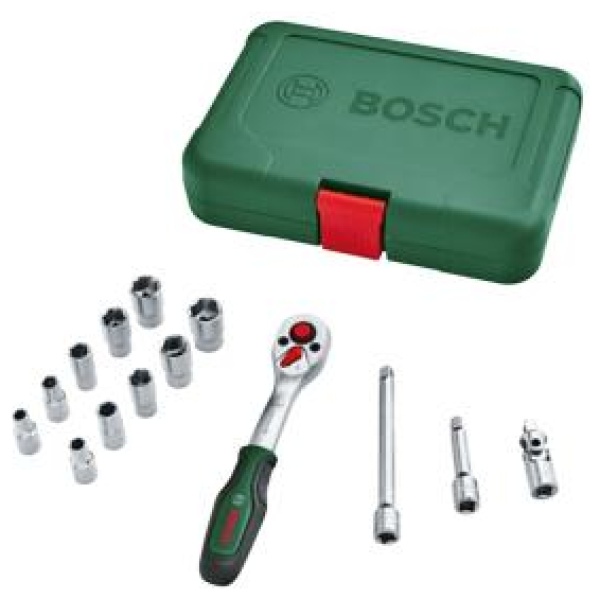 BOSCH 14-delni set adaptera za nasadni ključ od ¼ inča | 1600A02BY0