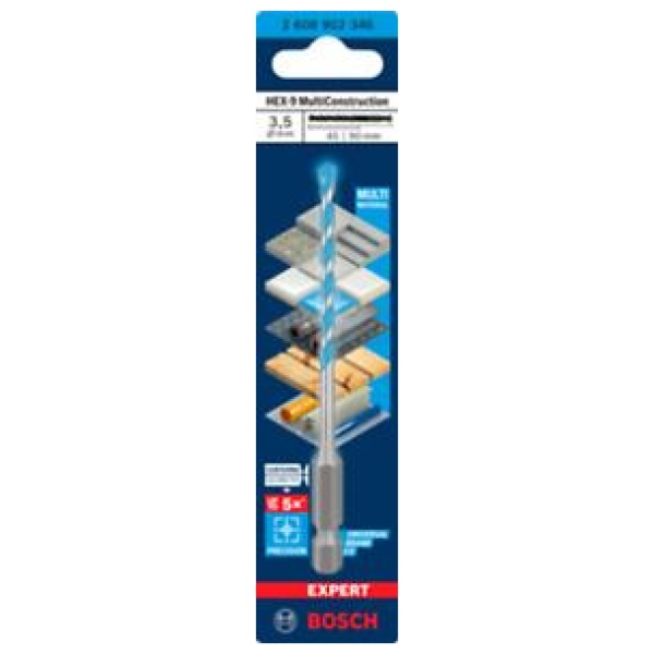 EXPERT HEX-9 Multi Construction burgija 3,5×45×90 | 2608902346 - Image 2