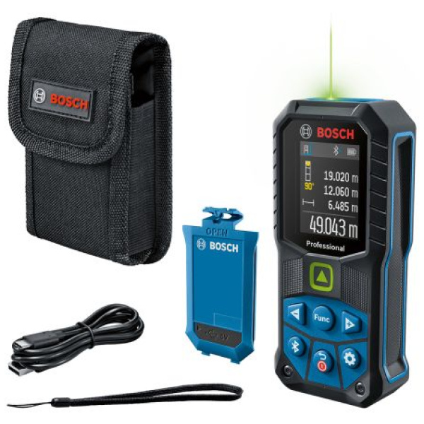 GLM 50-27 CG  Laserski daljinomer Bosch zeleni zrak + pribor | 0601072U01