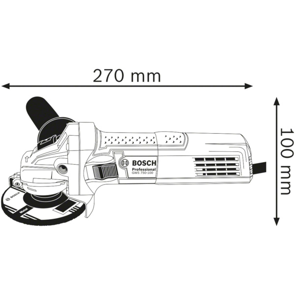 GWS 750-125 Bosch Ugaona brusilica 750W | 060139400B - Slika 5