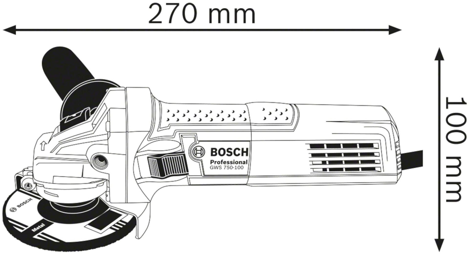 GWS 750-125 Bosch Ugaona brusilica 750W | 060139400B - Slika 5