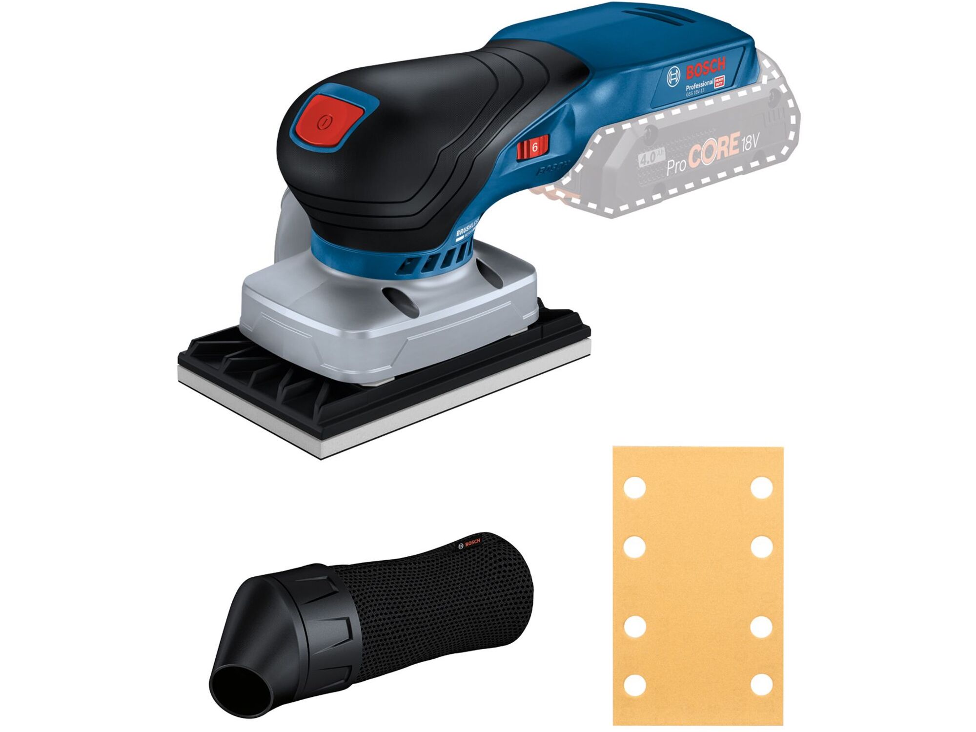 GSS 18V-13 Bosch Aku vibraciona brusilica SOLO | 06019L0100