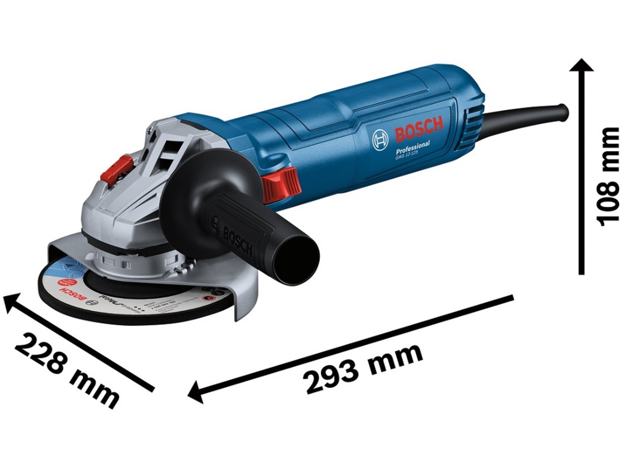GWS 12-125 Bosch Ugaona brusilica  | 06013A6100 - Slika 5