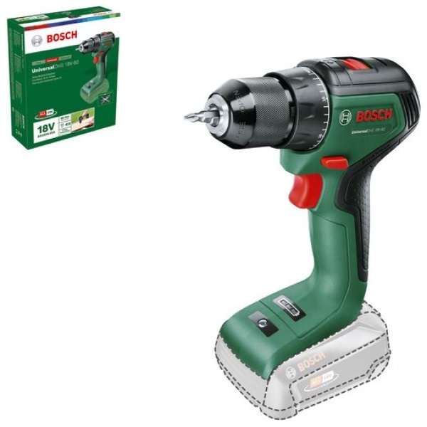 UniversalDrill 18V-60  Bosch Akumulatorska bušilica-odvrtač SOLO | 06039D7000