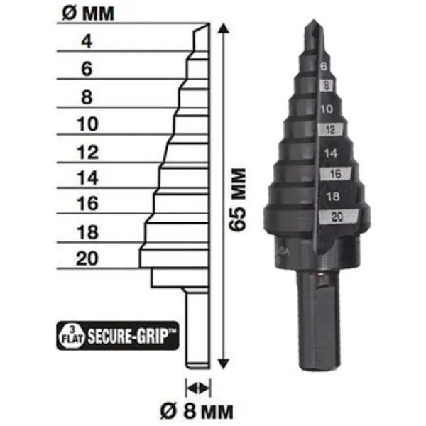 Stepenasta burgija Milwaukee / 4-20mm | 48899320 - Image 2